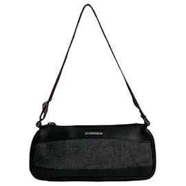 Gucci-Sac à bandoulière en cuir denim Gucci Sherry Line-Noir