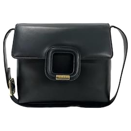 Gucci-Sac à épaule en cuir Gucci Old Gucci-Bleu