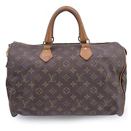 Louis Vuitton-French Company Vintage Monogram Canvas Speedy 35 Bag-Brown