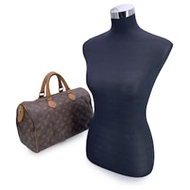 Louis Vuitton-French Company Vintage Monogram Canvas Speedy 35 Bag-Brown