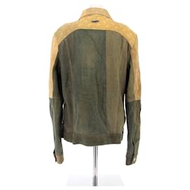 Marine Serre-Veste en denim jaune-Yellow