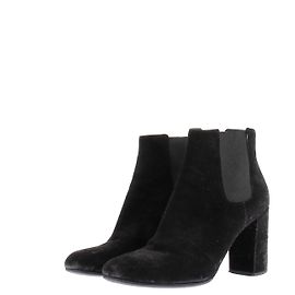 Saint Laurent Bottines à talons en daim Noir