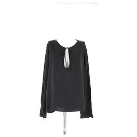 Alexandre Vauthier Schwarze Seidenbluse Schwarz