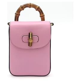 Gucci-Sac à main/crossbody Gucci Bamboo Mini-Rose