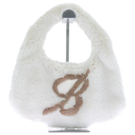 Blumarine Handtasche aus Kunstfell Weiß