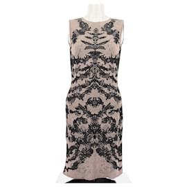 Alexander Mcqueen-Robe en dentelle-Camel