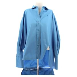 Attico-Oversized blue shirt-Blue