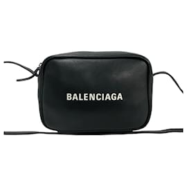 Balenciaga-Sac à bandoulière en cuir Balenciaga Everyday-Noir
