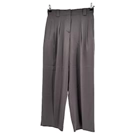 Autre Marque Pantalón de seda gris Gris