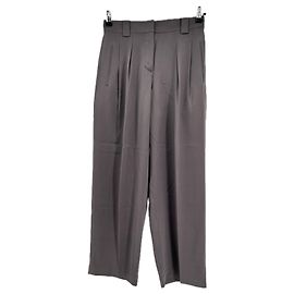 Autre Marque Pantaloni in seta grigi Grigio