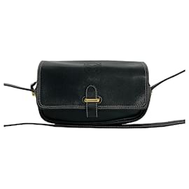 Loewe-Sac à bandoulière en cuir Anagram Loewe-Noir