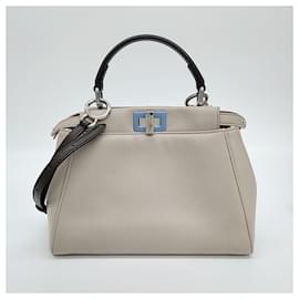 Fendi-Fendi Peekaboo Mini + Strap You-Grey