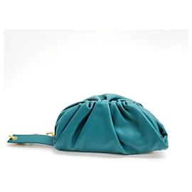 Bottega Veneta-Bottega Veneta Mini Pouch Chaîne Sac Croisé-Bleu