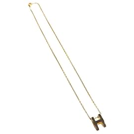 Hermès-Hermes Pop H Necklace-Golden,Metallic