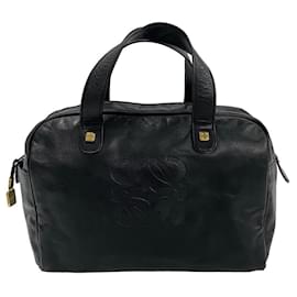 Loewe-Sac à main en cuir Anagram Loewe-Noir