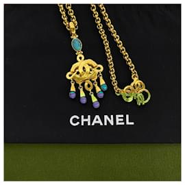 Chanel-Chanel Coco Mark Necklace-Golden,Metallic