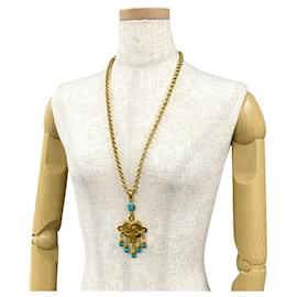 Chanel-Chanel Coco Mark Necklace-Golden,Metallic