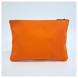 Hermès-Pochette en tissu HermèS-Orange