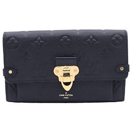 Portafoglio a Catena Vavin Monogram Empreinte in Pelle Nera Louis Vuitton Nero