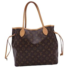Louis Vuitton-Louis Vuitton Neverfull MM Tote in Brown Coated Canvas-Brown