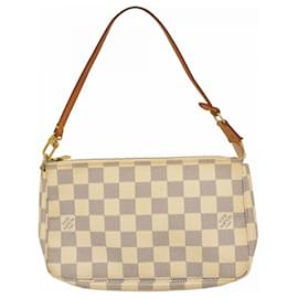 Louis Vuitton-Pochette Accessoires Damier Azur de Louis Vuitton-Blanc