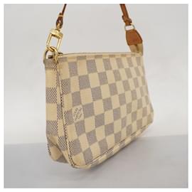 Louis Vuitton-Pochette Accessoires Damier Azur de Louis Vuitton-Blanc