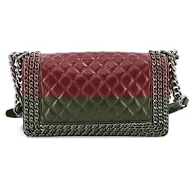Chanel-Sac à épaule Chanel Boy Chanel Chain-Bordeaux