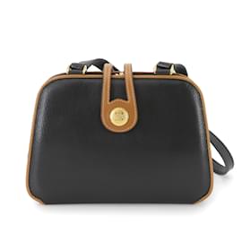 Céline-Sac à épaule en cuir Celine-Marron,Noir