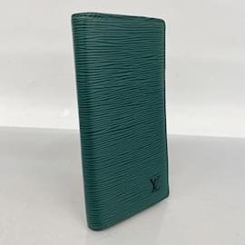 Louis Vuitton-Portefeuille Brazza Epi Monogram Eclipse Louis Vuitton Long Wallet-Marron,Vert