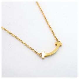 Tiffany & Co-Tiffany Necklace T Smile Mini in 18K Yellow Gold-Other