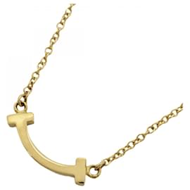 Tiffany & Co-Tiffany Necklace T Smile Mini in 18K Yellow Gold-Other