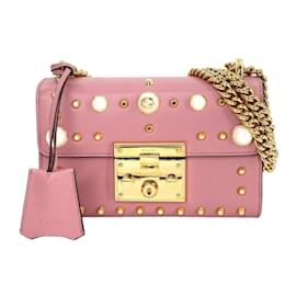 Gucci-Sac à bandoulière Gucci Padlock Studs Chain-Rose