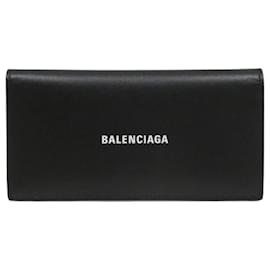 Balenciaga-Carteira longa Cash Verde Balenciaga-Preto,Branco