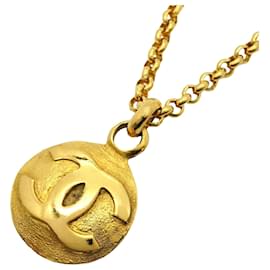 Chanel-Chanel Gold Plated Necklace with Coco Mark-Golden