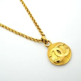Chanel-Chanel Gold Plated Necklace with Coco Mark-Golden
