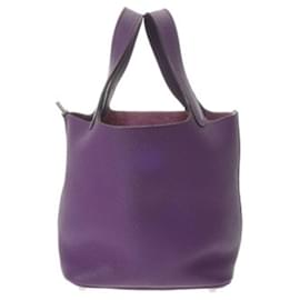 Hermès-Sac à main Hermes Picotin Lock PM en Cassis-Violet foncé