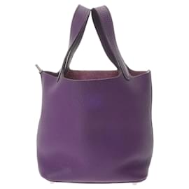 Hermès-Sac à main Hermes Picotin Lock PM en Cassis-Violet foncé