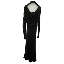 Yves Saint Laurent-Black Bare Shoulder Dress-Black