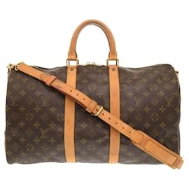 Louis Vuitton-Sac Boston Monogram Keepall Bandoulière 45 Louis Vuitton-Marron