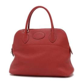 Hermès-Sac à main Hermes Bolide 31 en Rouge Vif-Rouge