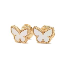 Van Cleef & Arpels-Boucles d'oreilles Sweet Papillon de Van Cleef & Arpels-Blanc,Doré