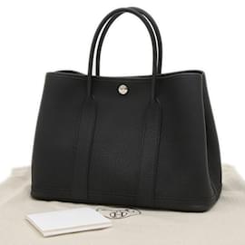 Hermès-Sac Tote Hermes Garden Party TPM 30-Noir