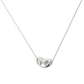 Tiffany & Co-Tiffany & Co. Elsa Peretti Bean Pendant Necklace-Silvery