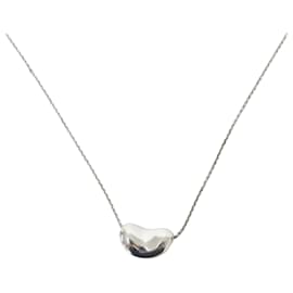 Tiffany & Co-Tiffany & Co. Silver Elsa Peretti Bean Pendant Necklace-Silvery