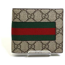 Gucci Bi-fold Compact Wallet Red Beige Green