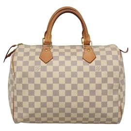 Louis Vuitton-LOUIS VUITTON Damier Azur Speedy 30 Hand Bag N41533 LV Auth PP510-Other