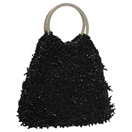 Autre Marque-ANTEPRIMA Hand Bag Beads Black Auth BA1733-Black