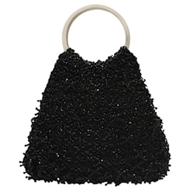 Autre Marque-ANTEPRIMA Hand Bag Beads Black Auth BA1733-Black