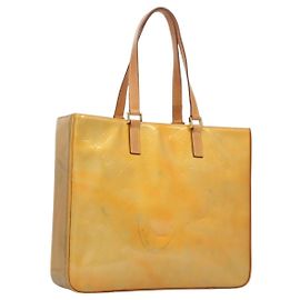 LOUIS VUITTON Monogram Vernis Columbus Tote Bag Grau M91028 LV Auth sw778 Grau
