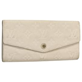 Louis Vuitton-LOUIS VUITTON Empreinte Portefeuille Curieuse Wallet White M60301 Auth fm4659-White